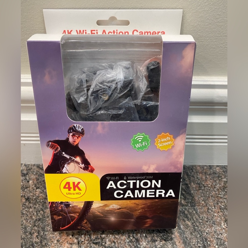4K Wi-Fi Action Camera - NEVER USED